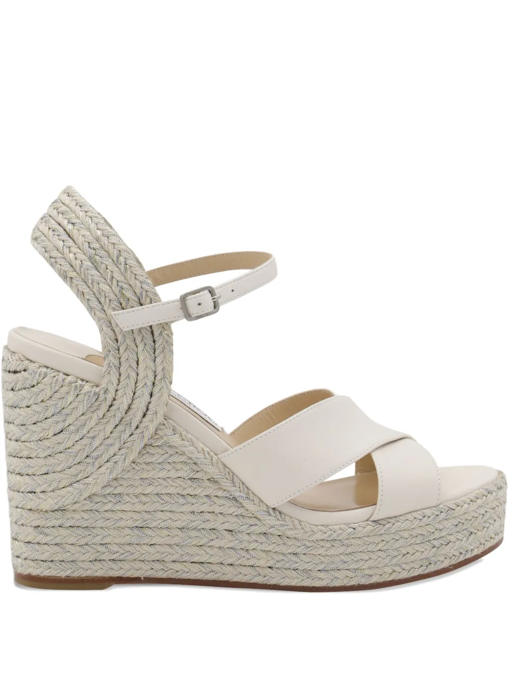 Jimmy Choo 100mm Dellena 100 cross-strap espadrilles White