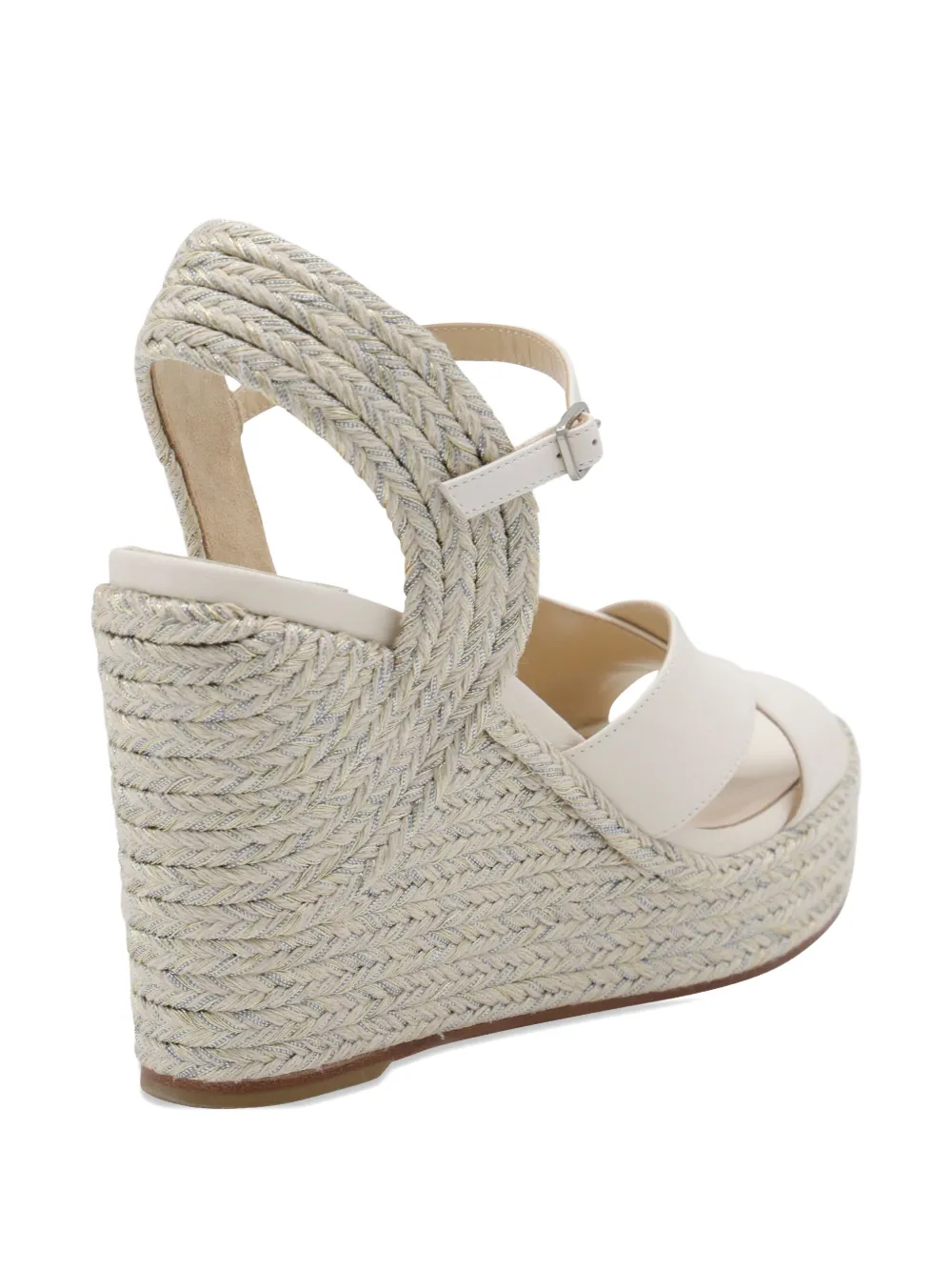 Jimmy Choo 100 mm Dellena 100 espadrilles met gekruiste bandjes Wit