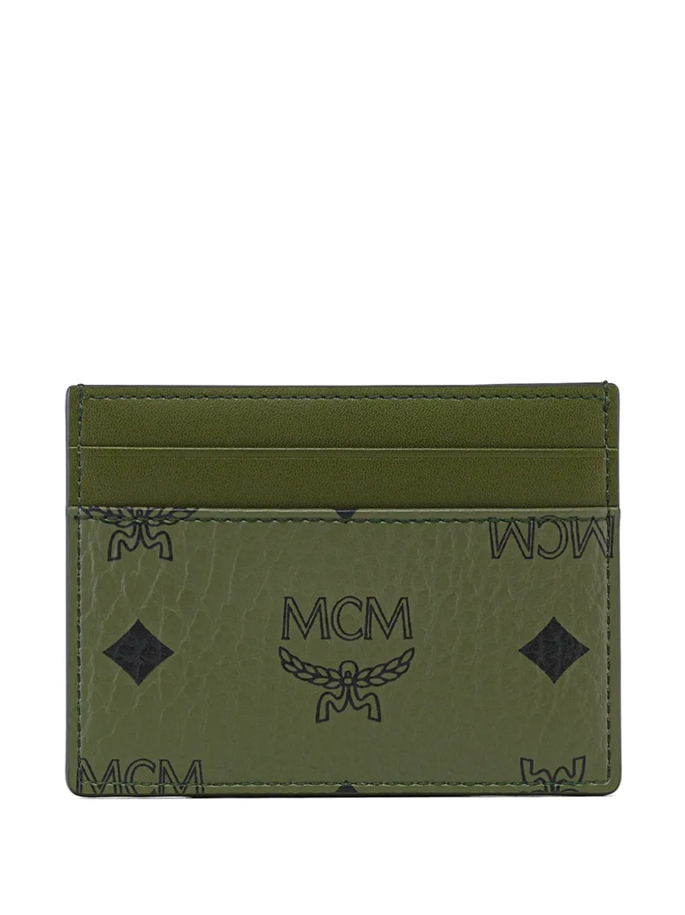 MCM Visetos monogram canvas cardholder | Green | Image 1