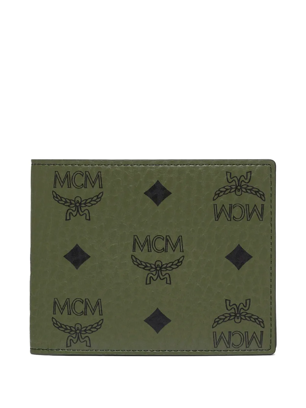 MCM Aren Visetos monogram bifold wallet | Green | Image 1