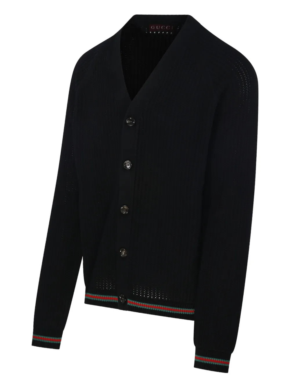 Gucci Ribgebreid vest Zwart