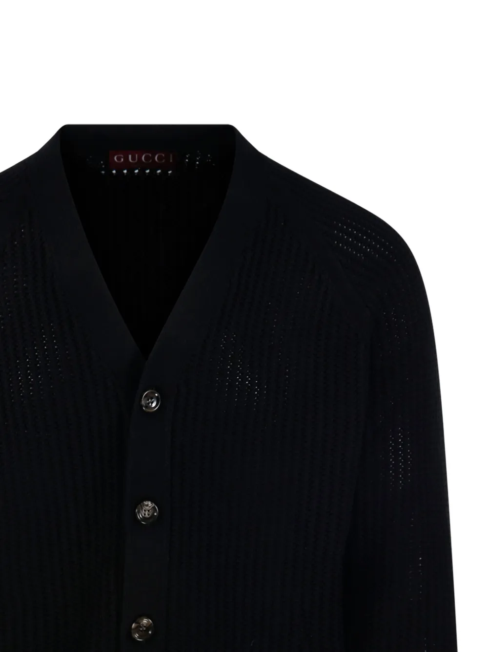 Gucci Ribgebreid vest Zwart