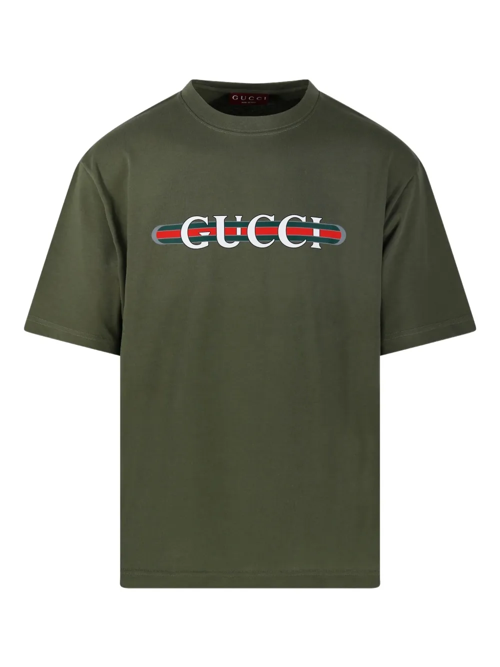 Gucci T-shirt met logoplakkaat Groen