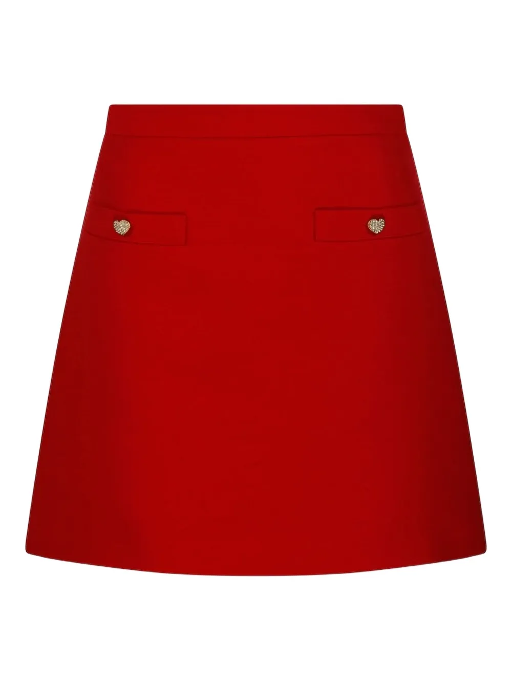 Valentino Garavani heart-embellished mini skirt Rood