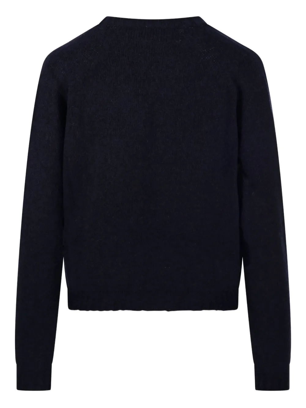 Roberto Collina Trui met V-hals en lange mouwen Blauw