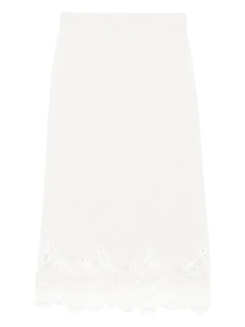 Fabiana Filippi lace-trimmed midi skirt
