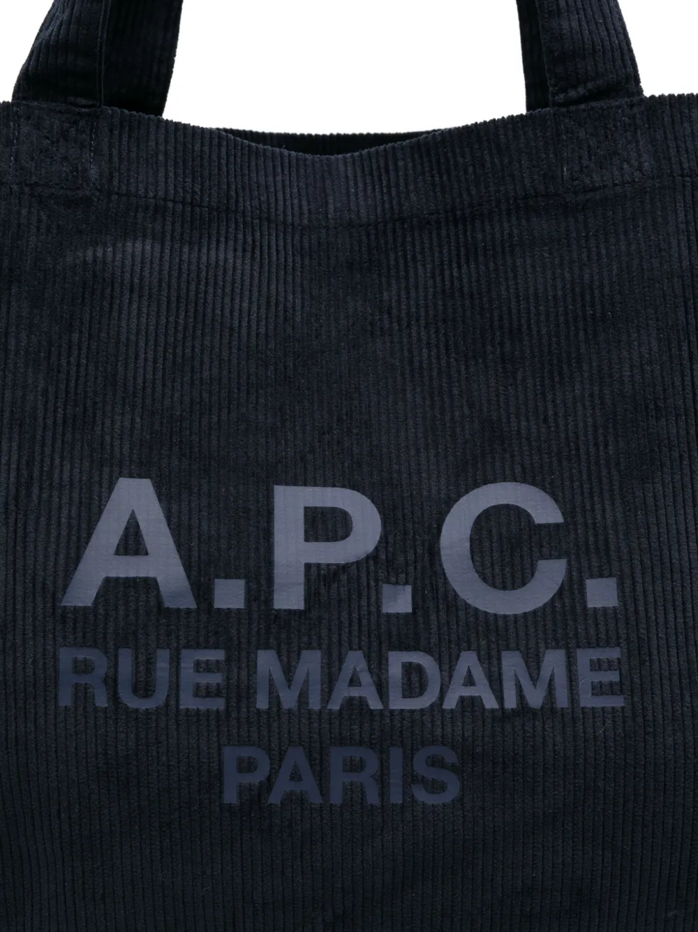 A.P.C. Ribfluwelen shopper Blauw