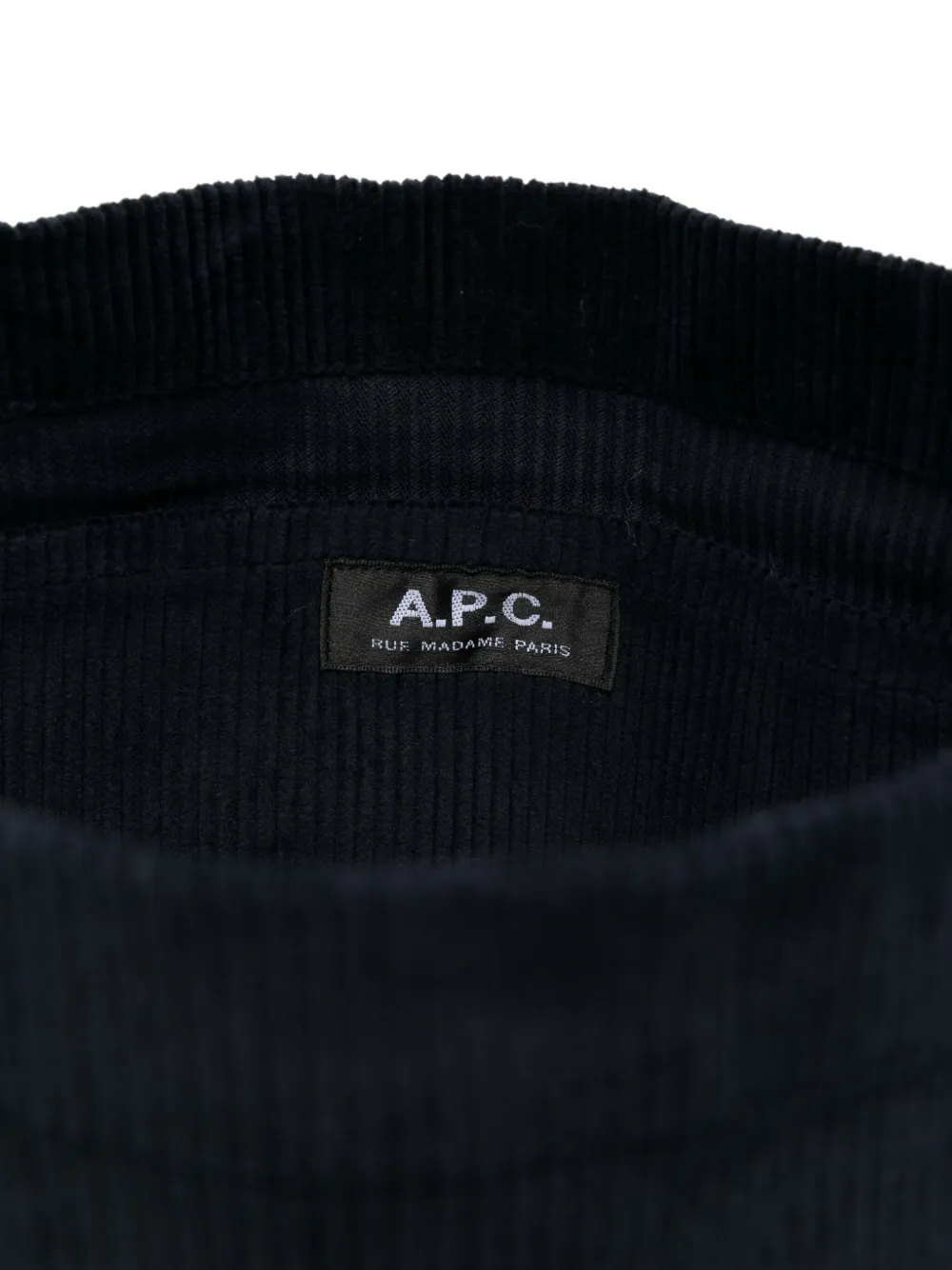 A.P.C. Ribfluwelen shopper Blauw