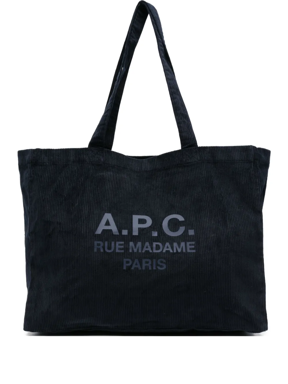 A.P.C. Ribfluwelen shopper Blauw