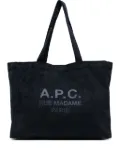 A.P.C. corduroy tote bag - Blue