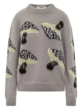MSGM mushroom-intarsia sweater - Grey
