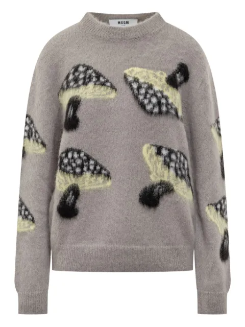 MSGM Pullover mit Pilz-Intarsie