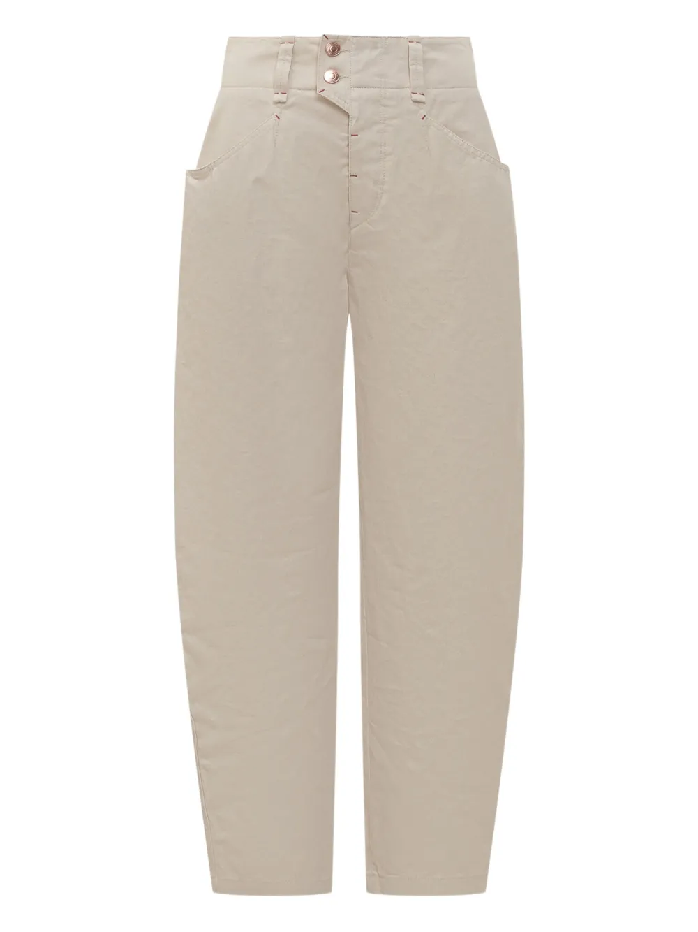 ISABEL MARANT Oumaya high-waisted pocket trousers Beige