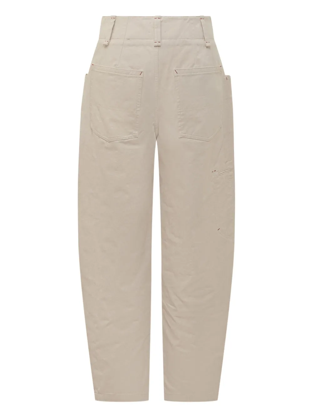 ISABEL MARANT Oumaya high waist broek met zak Beige