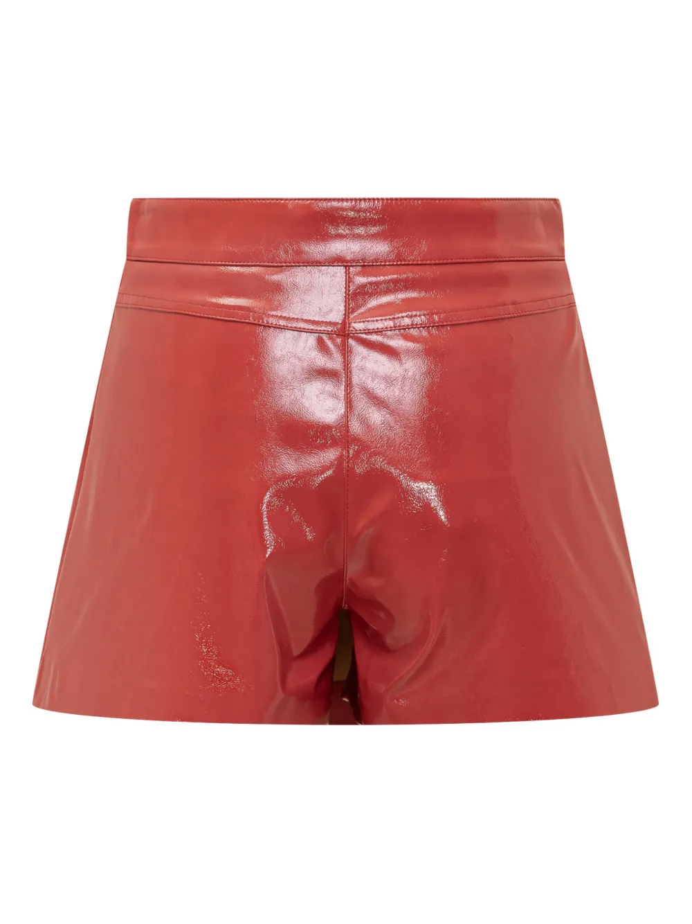 MSGM patent leather asymmetric skorts Rood
