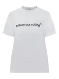 MSGM rabbit-print T-shirt - White