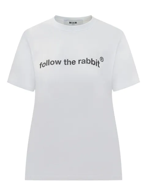 MSGM rabbit-print T-shirt