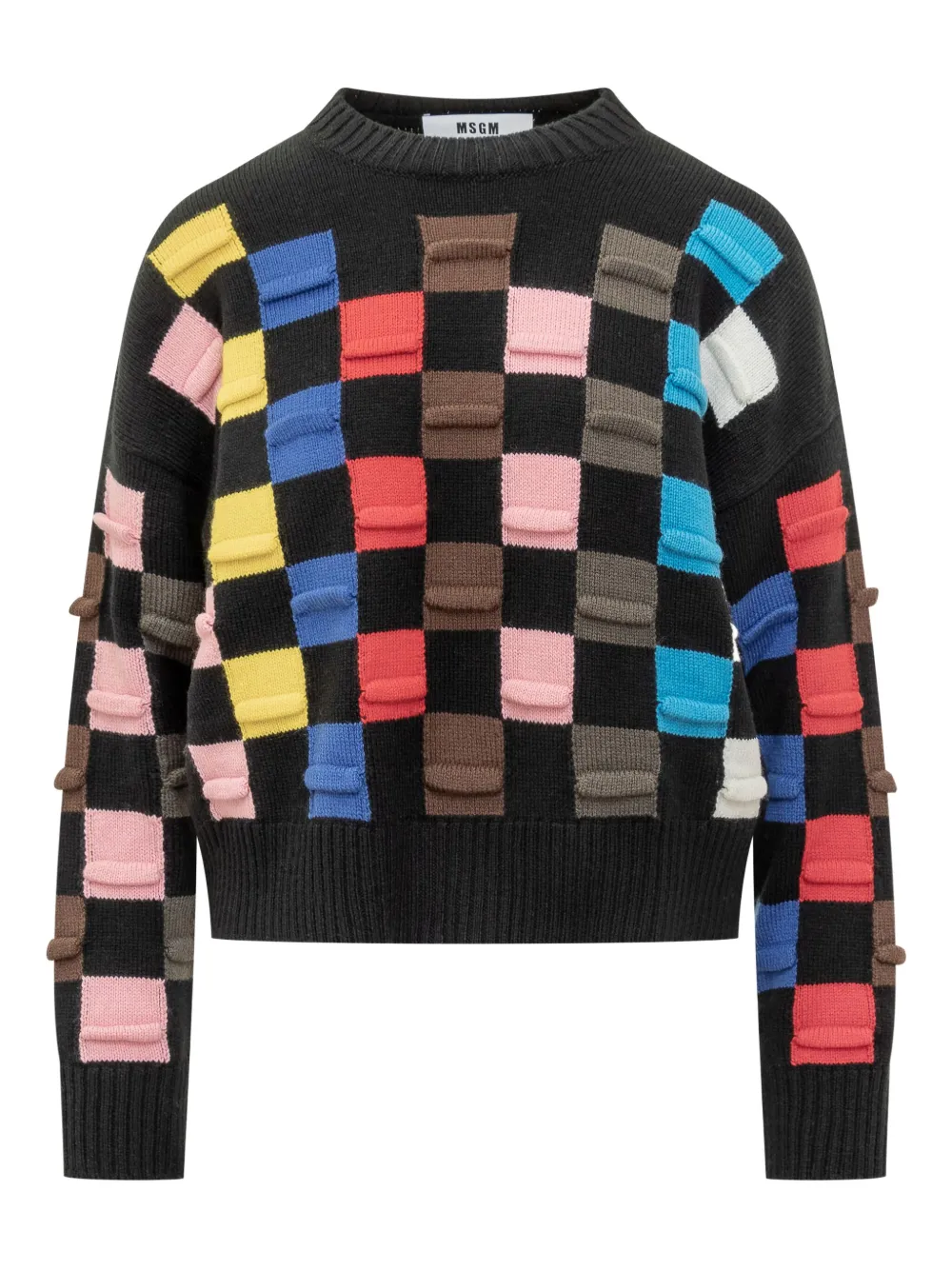 MSGM check-pattern sweater Zwart