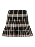 MSGM checked pleated skirt - Black