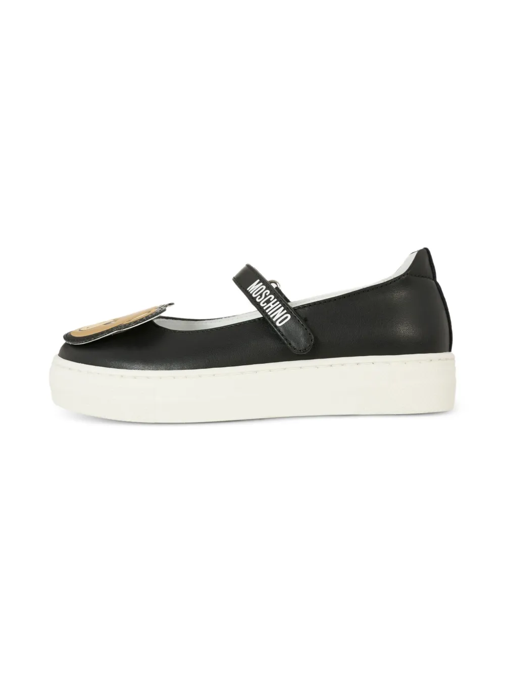 Moschino Kids teddy-embellishment sneakers Black