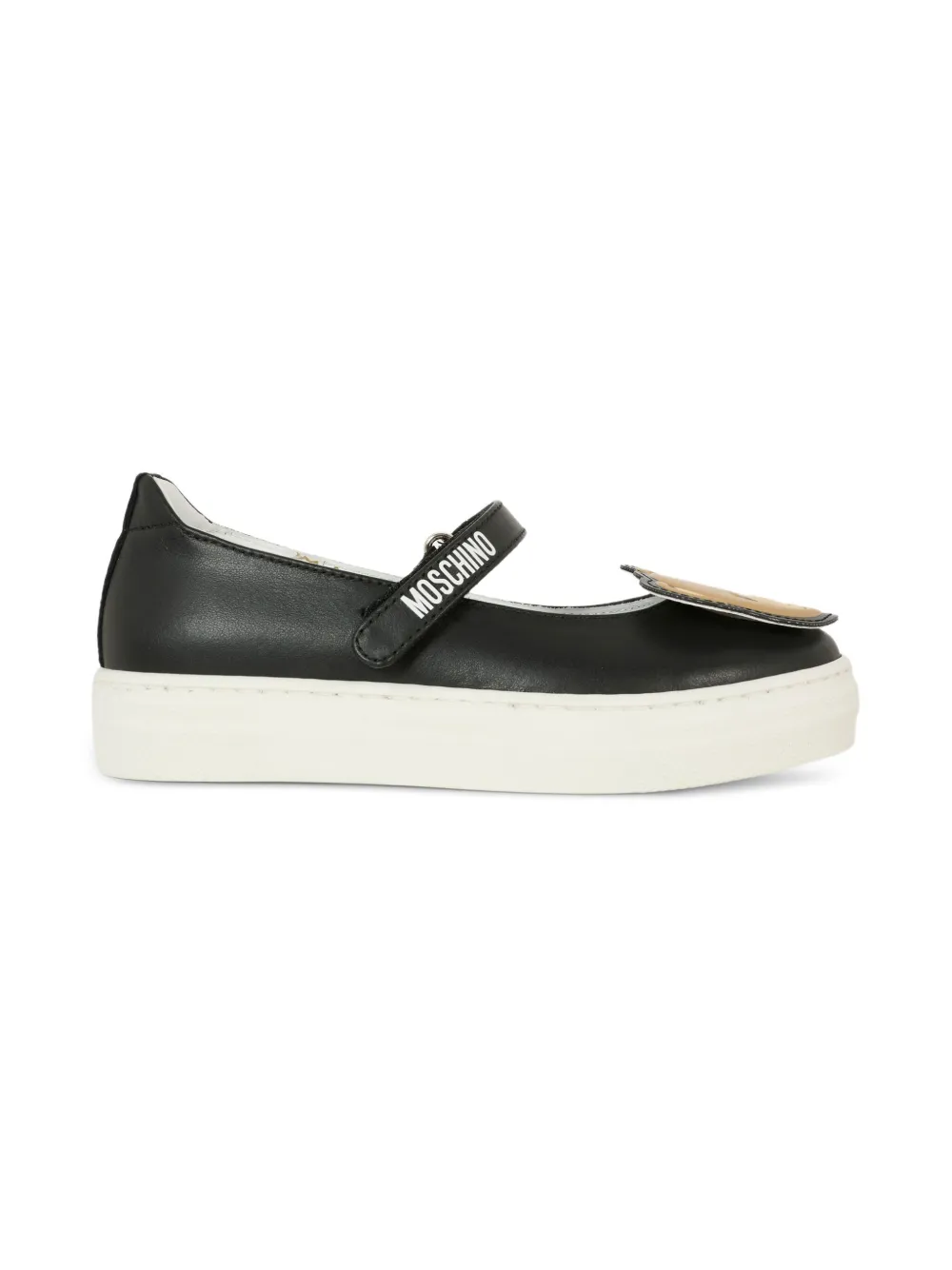 Moschino Kids teddy-embellishment sneakers Black