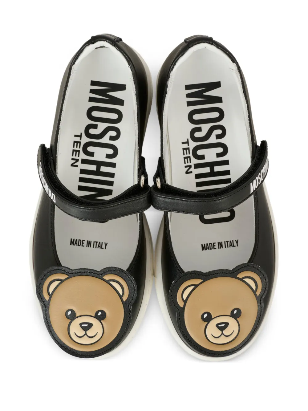 Moschino Kids teddy-embellishment sneakers Black