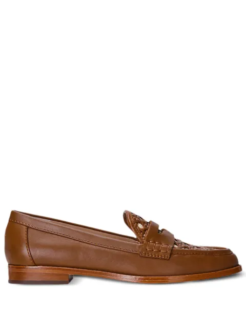 Lauren Ralph Lauren woven-detailed leather loafers