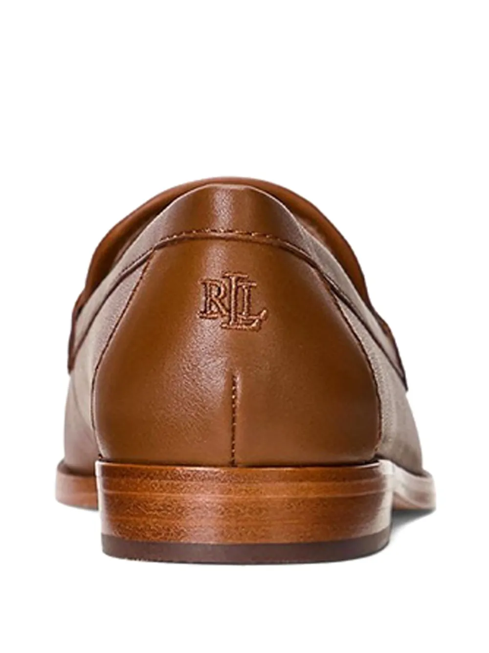 Lauren Ralph Lauren woven-detailed leather loafers Brown