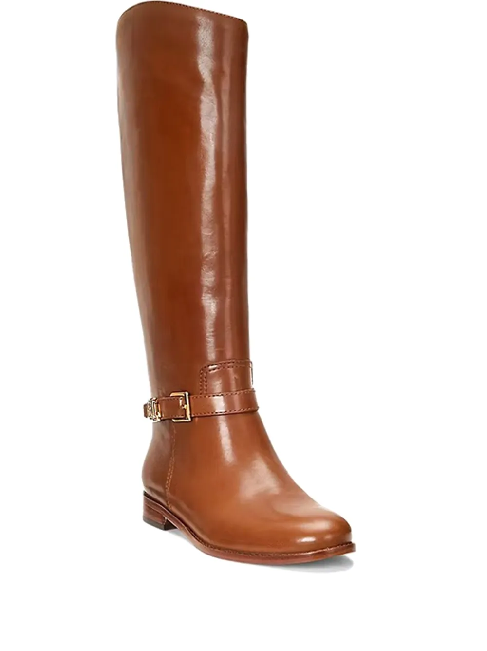 Ralph Lauren Buckle-fastening Leather Boots In Brown