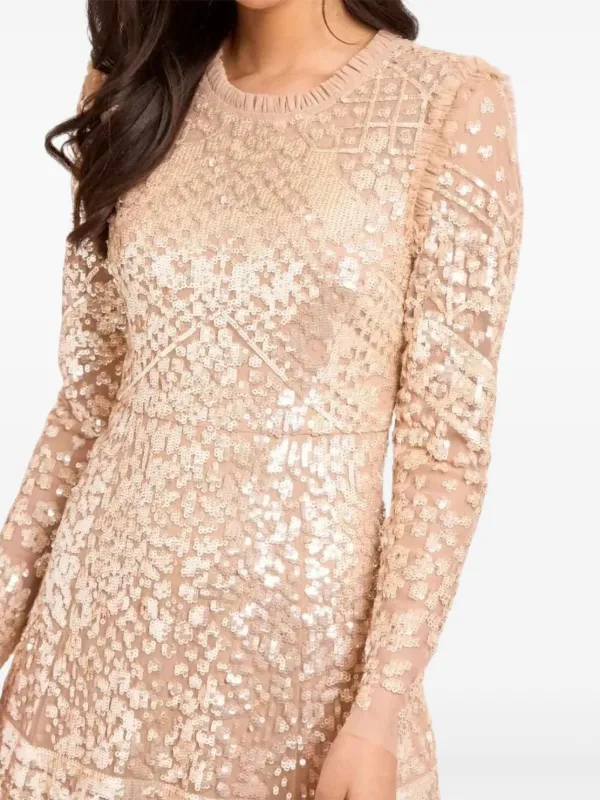 Needle & Thread Aurora Sequin-embellished Gown - Neutrals Needle & Thread Aurora Sequin-embellished Gown - Neutrals