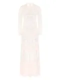 Needle & Thread Aurora sequin-embellished long-sleeved gown - Neutrals