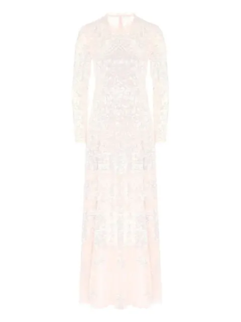 Needle & Thread Aurora sequin-embellished long-sleeved gown