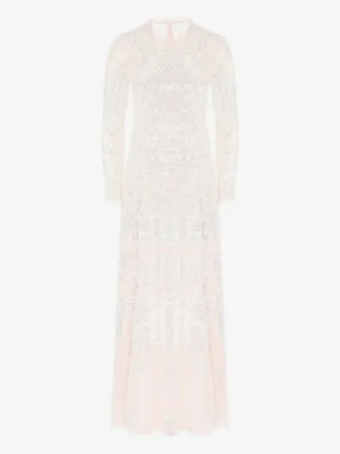 Needle & Thread Aurora sequin-embellished long-sleeved gown