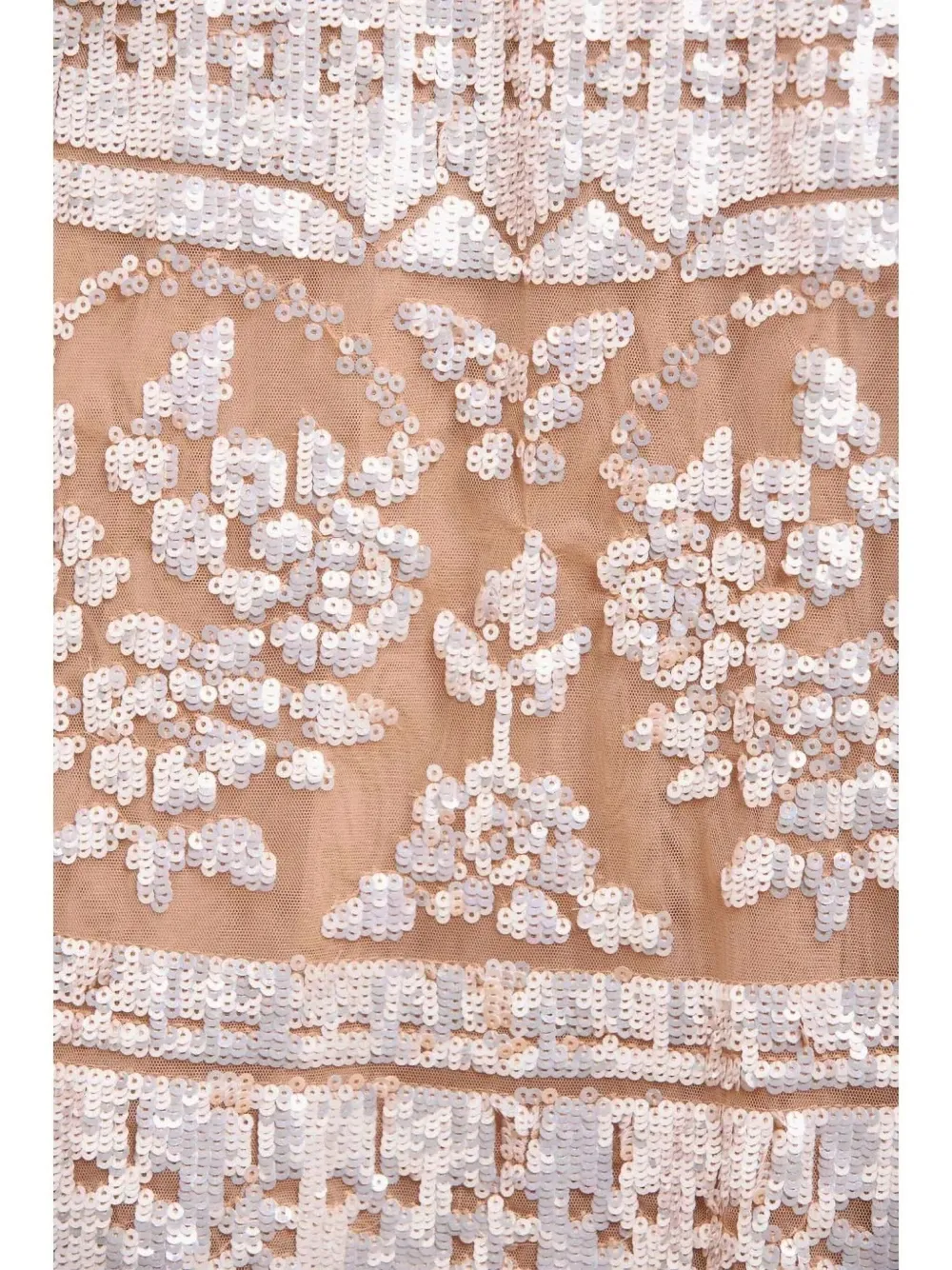 Needle & Thread Sequin-embellished Scoop-neck Midi Dress In Neutral