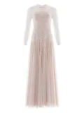 Needle & Thread sequin-embellished round-neck gown - Pink