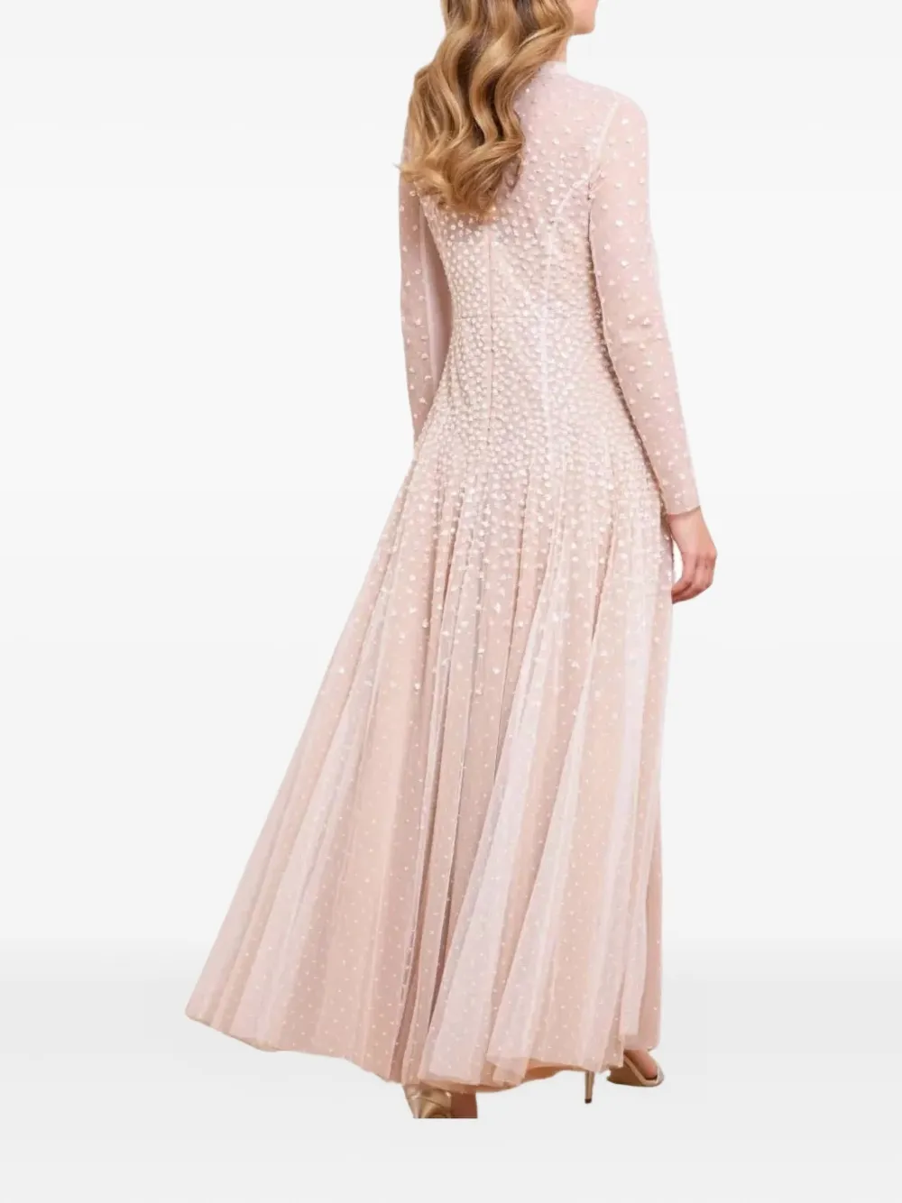 Needle & Thread Avondjurk verfraaid met pailletten en ronde hals Roze