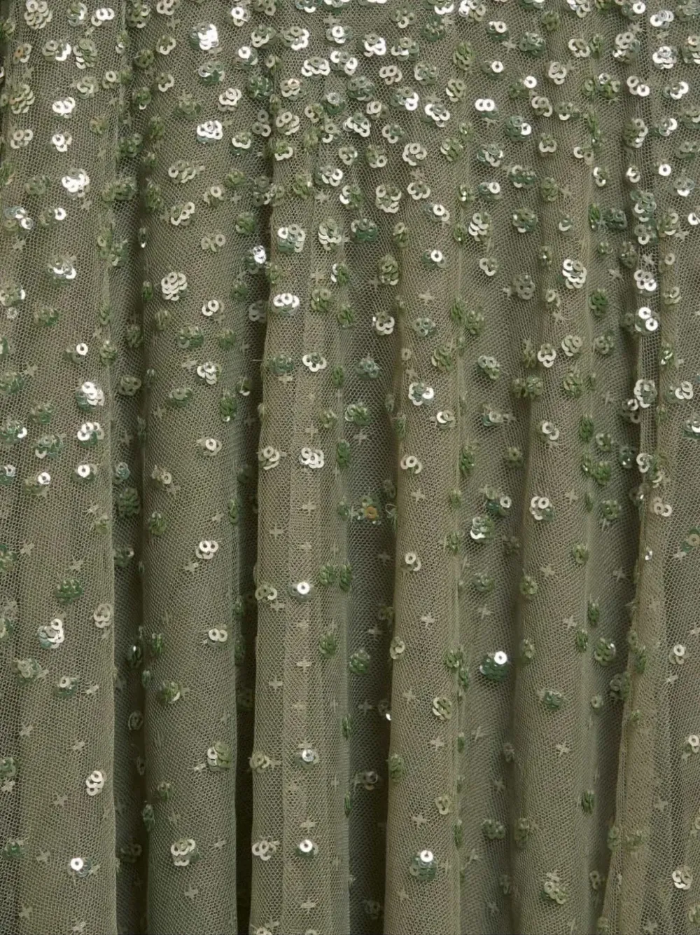 Needle & Thread Dappled Sequin-embellished Tulle Gown In Green