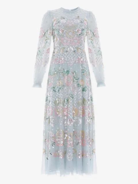 Needle & Thread Rosalie sequin-embellished floral dress