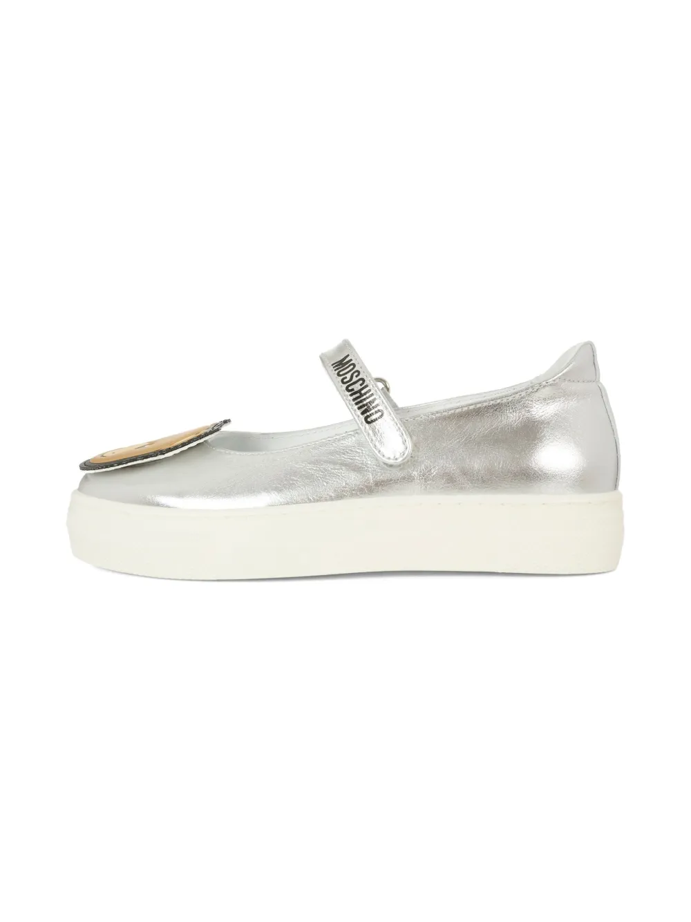 Moschino Kids teddy-embellishment sneakers Silver