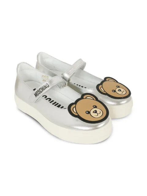 Moschino Kids teddy-embellishment sneakers