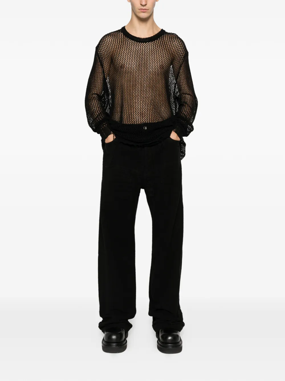 Rick Owens DRKSHDW Katoenen broek - Zwart