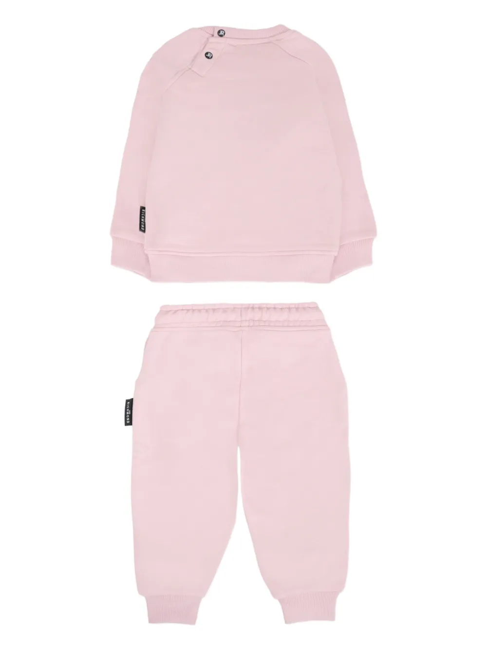 John Richmond Junior glitter-logo tracksuit Roze