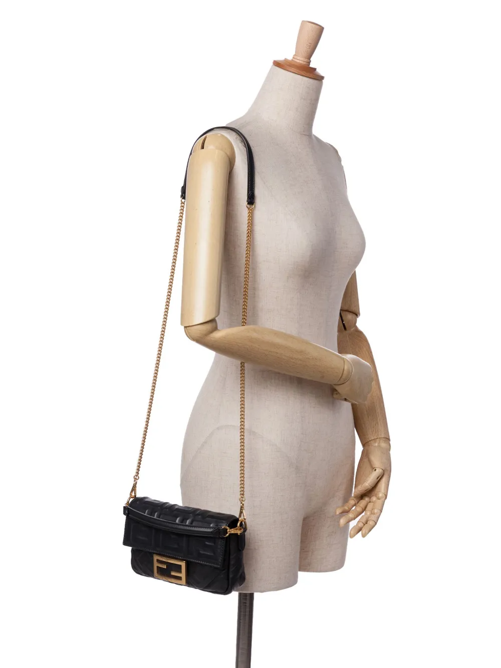 Fendi Pre-Owned 2010-2025 Mini Zucca Embossed Leather Baguette satchel | Pre-Owned | Image 2