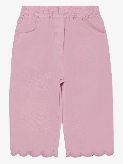 Stella McCartney Kids pantalon à ourlet festonné