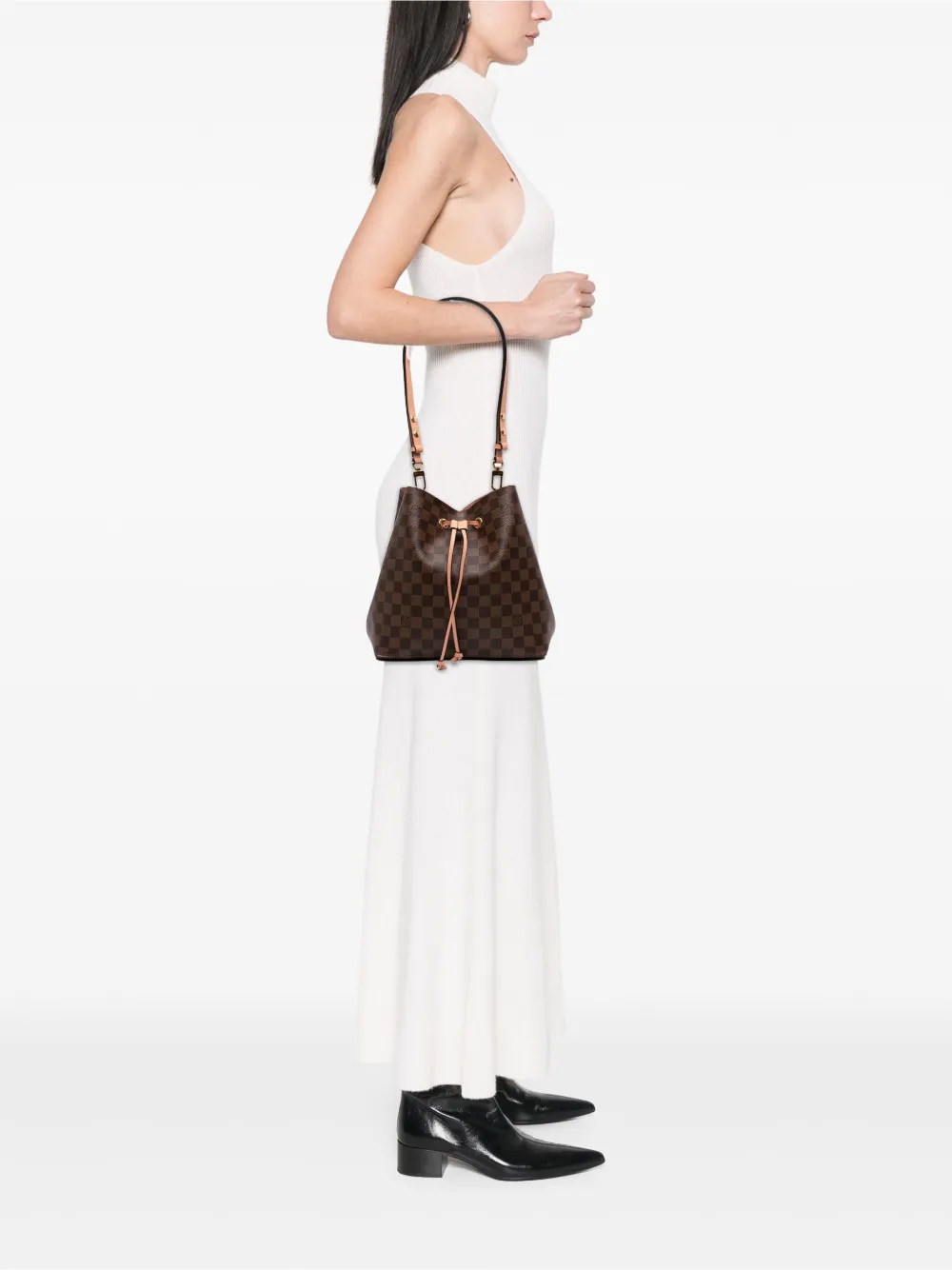 Louis Vuitton Pre-Owned 2019 Damier Ebene NeoNoe MM bucket bag | Pre-Owned | Image 2