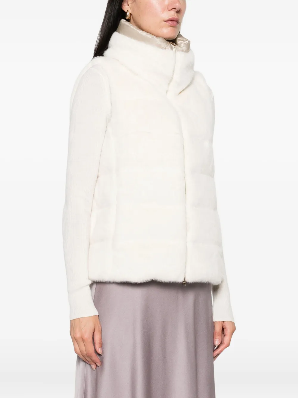 Herno Mouwloze parka Wit