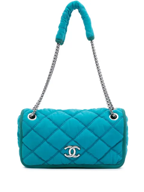 CHANEL Pre-Owned bolsa de hombro Small Quilted Nylon Bubble Flap 2008-2009
