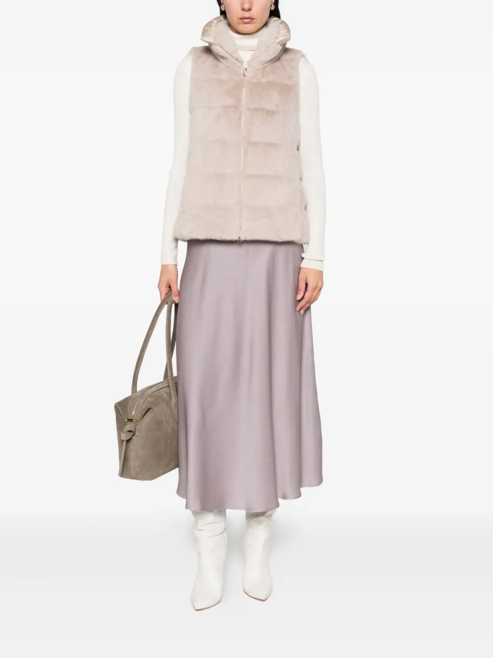 Herno Gewatteerde bodywarmer Beige