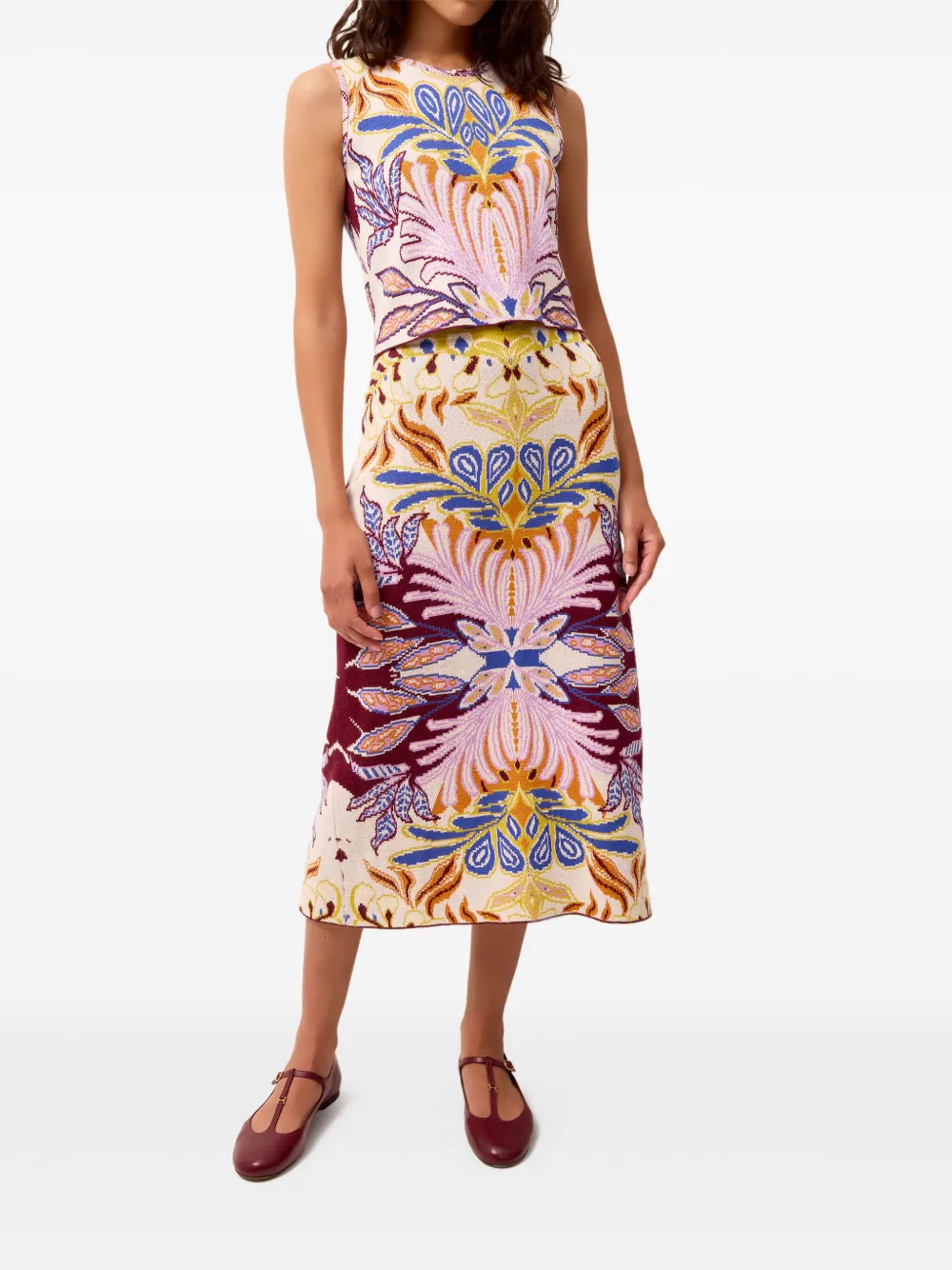 Marie Oliver Kim floral-print knitted top | Vests & Tank Tops | Image 2