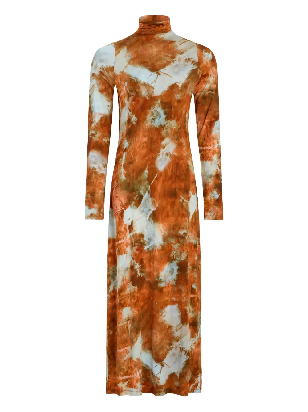 Marie Oliver Paxton Tie-dye Turtleneck Midi Dress In Pattern